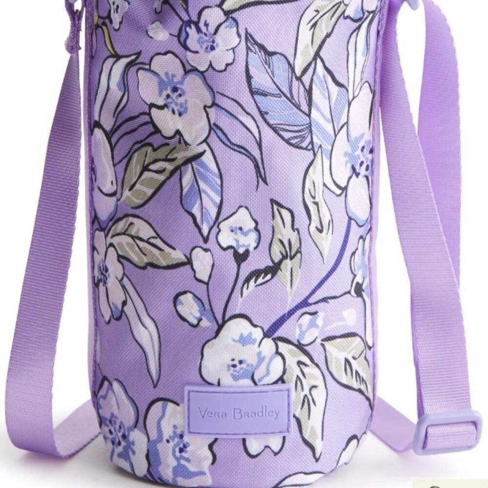 NWT Vera Bradley Lighten Up Water Bottle, Wild Roses Lavender